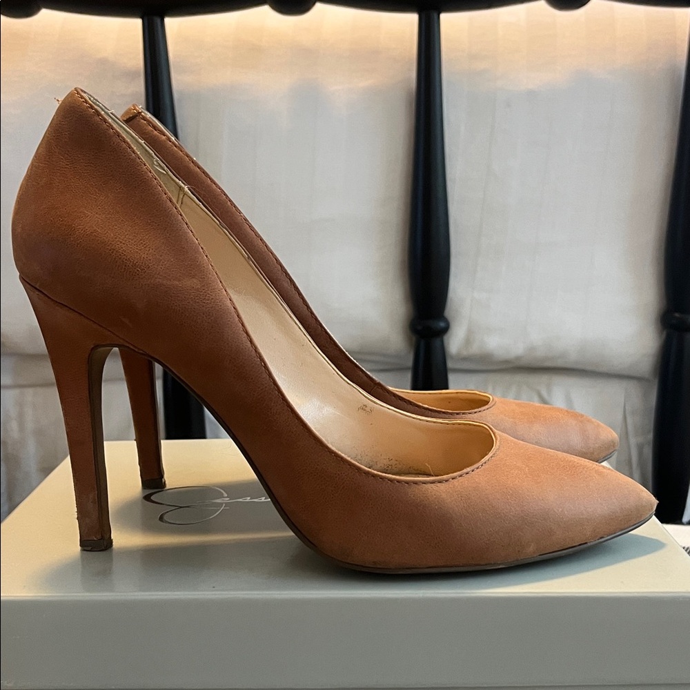 Jessica Simpson Tan Heels
